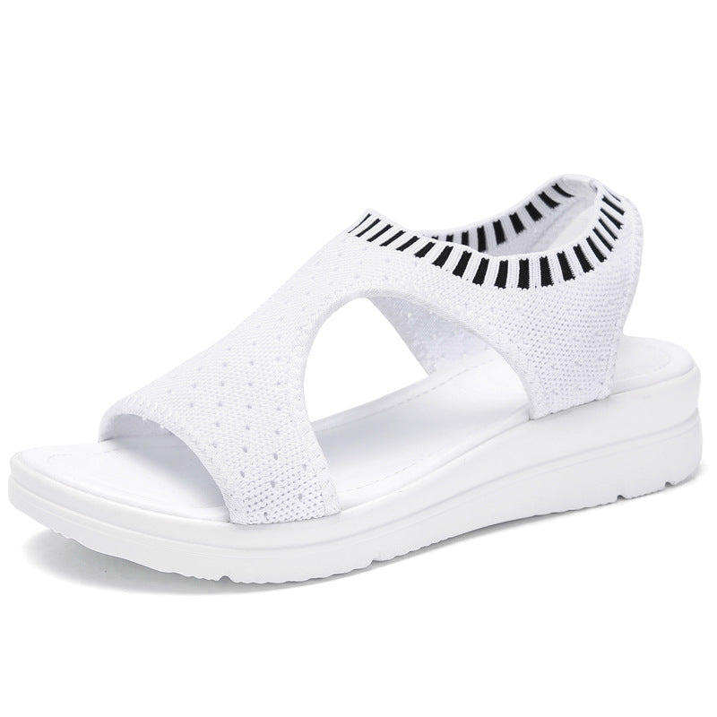 Sandals female 2019 summer new casual wedge sandals women's thick-soled non-slip Korean flat-bottom wild student shoes