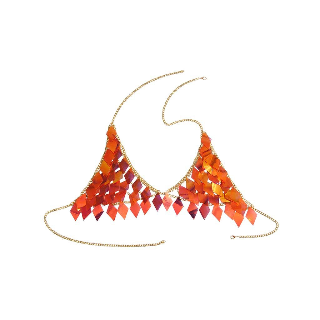 European and American cross-border new accessories Shiny multi-layer sequins body chain waist chain Sexy necklace body clothing chain