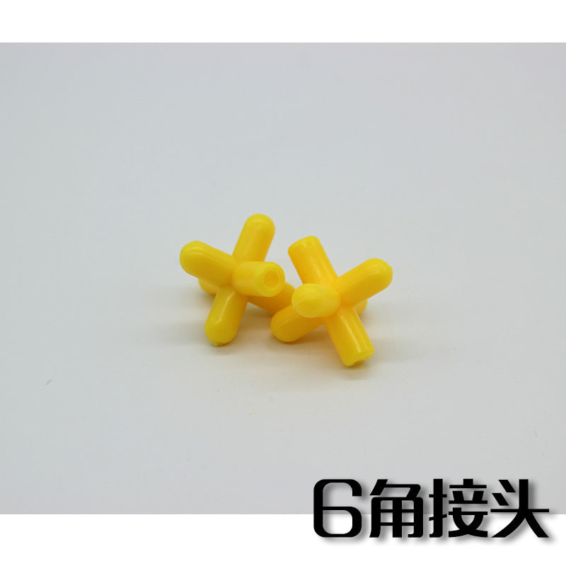 4D straw kindergarten spell inserting blocks children's educational toys creative diy Yiwu foreign trade toys