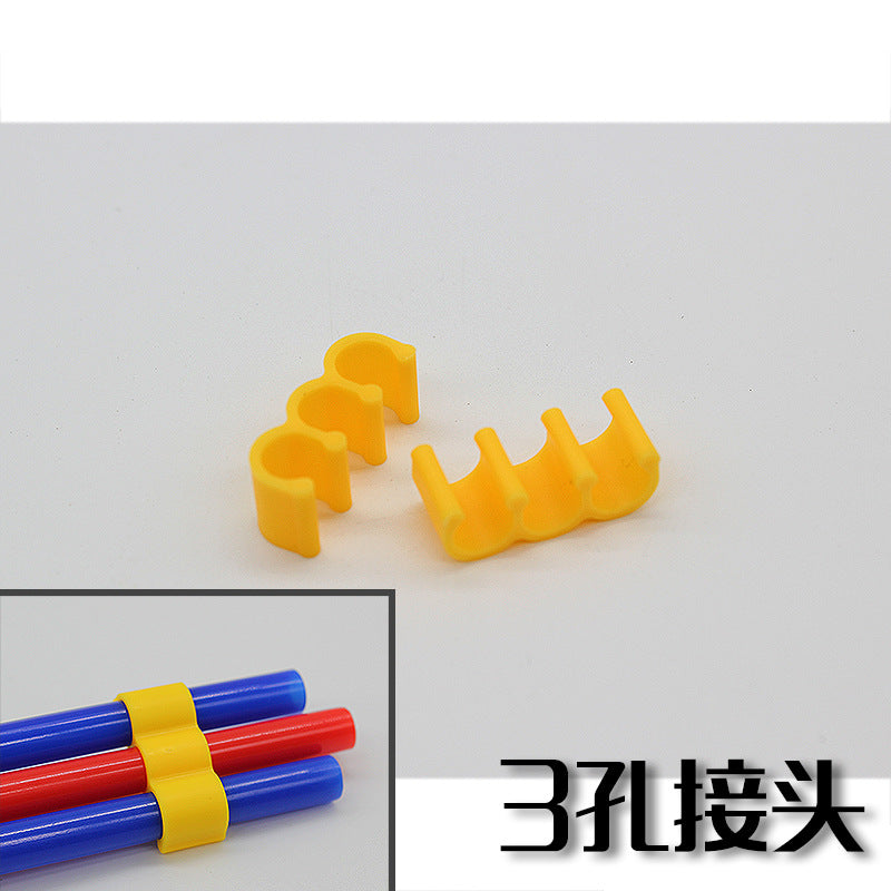 4D straw kindergarten spell inserting blocks children's educational toys creative diy Yiwu foreign trade toys
