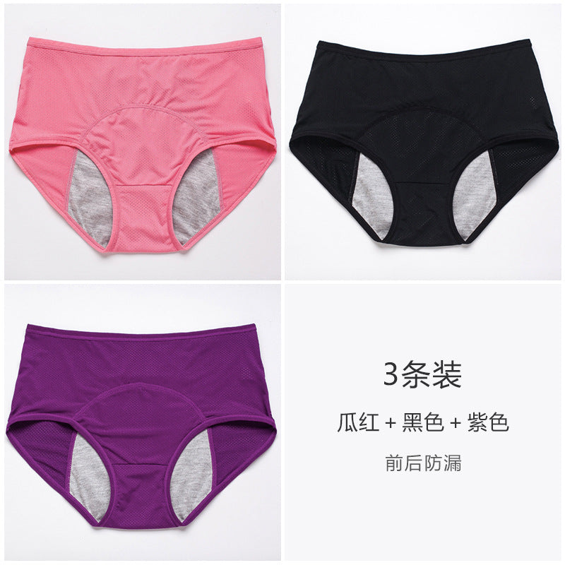 Physiological pants menstrual mesh breathable front and rear leakage large size triangle ladies underwear pants health pants