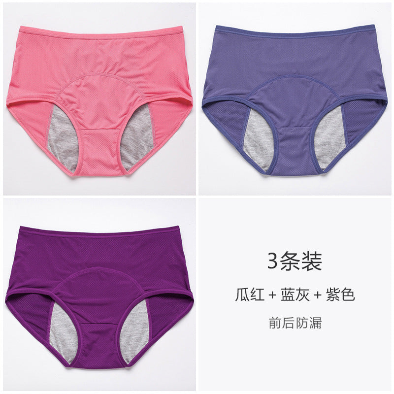 Physiological pants menstrual mesh breathable front and rear leakage large size triangle ladies underwear pants health pants