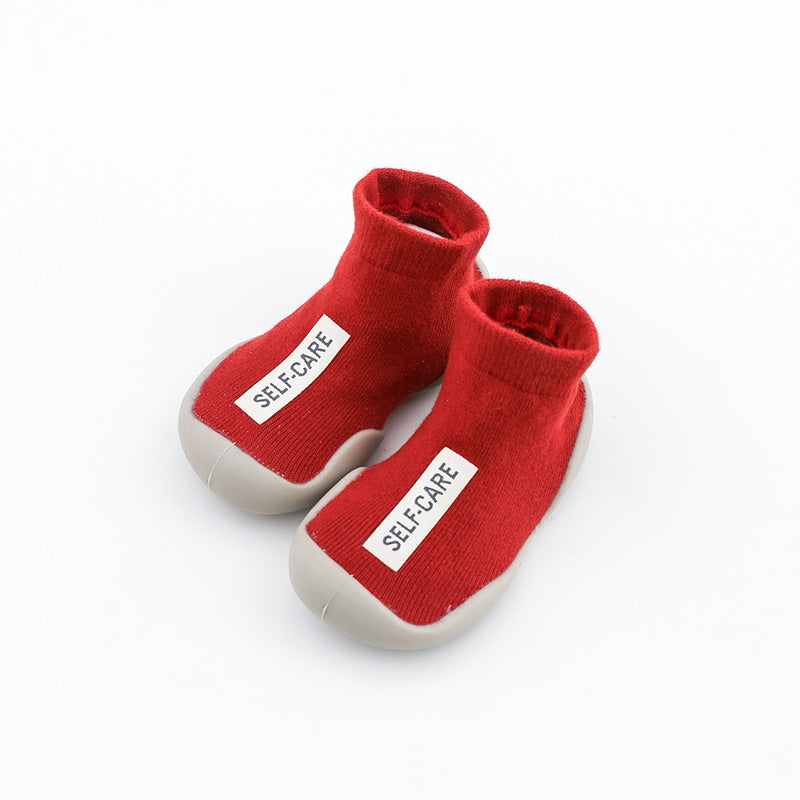 Children's socks shoes in tube labeling floor shoes baby toddler shoes