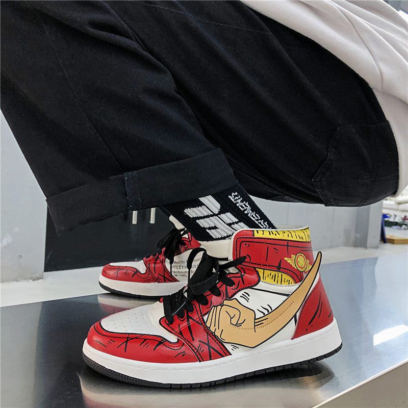 Naruto co-branded aj Air Force One 2020 spring and autumn trend student sports high-top shoes male V13