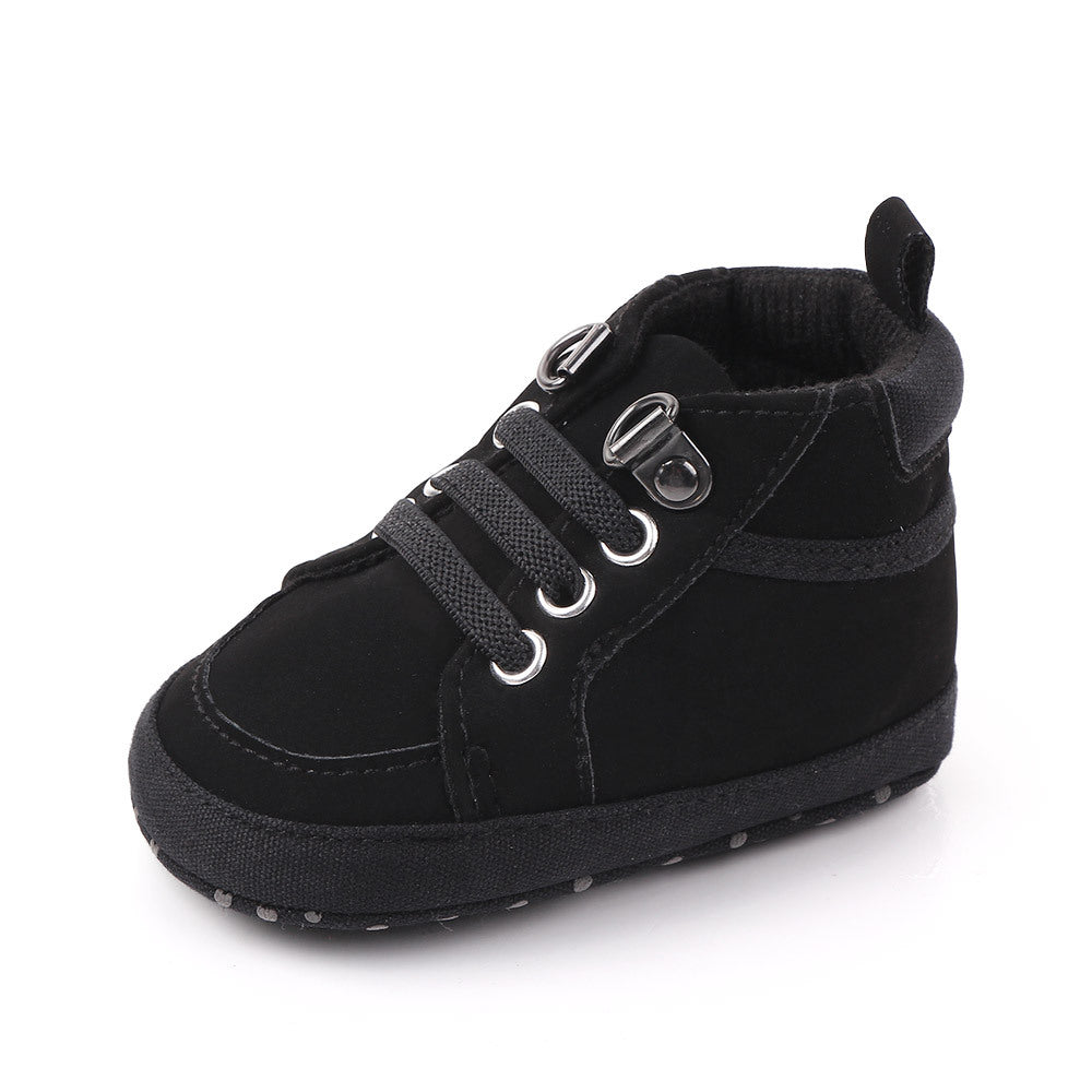 Spring and autumn new solid color casual soft-soled baby canvas shoes baby shoes toddler shoes 0-1 years old 2349