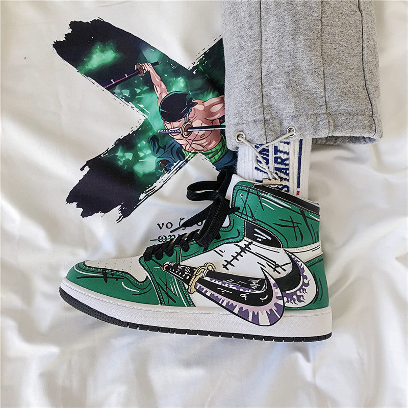 Naruto co-branded aj Air Force One 2020 spring and autumn trend student sports high-top shoes male V13