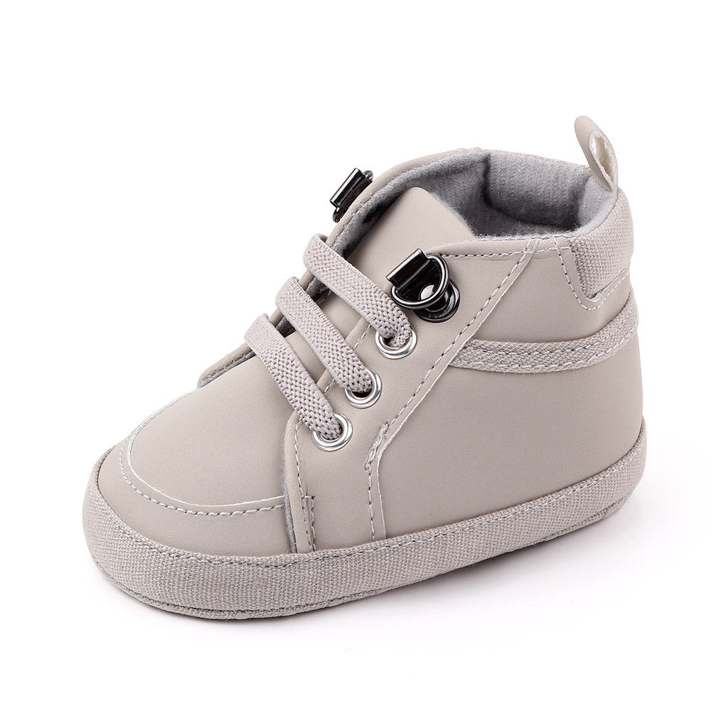 Spring and autumn new solid color casual soft-soled baby canvas shoes baby shoes toddler shoes 0-1 years old 2349