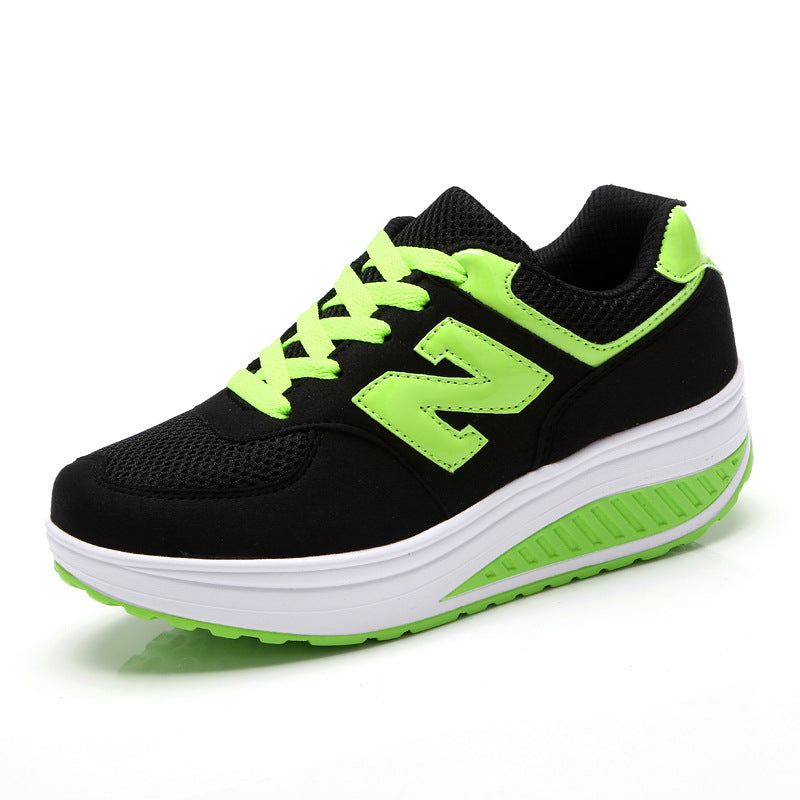 Wholesale spring and autumn new women's shoes, leather breathable fashion women's rocking shoes, casual sports shoes, trendy women's shoes