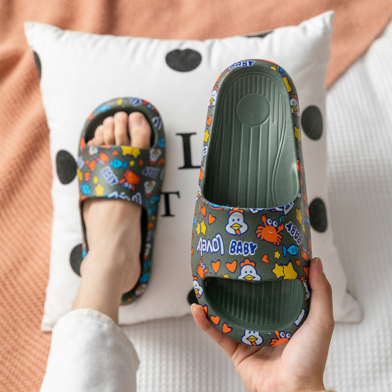 Eva couple sandals and slippers home female summer non-slip indoor home bathroom summer home bath ins men's outer wear