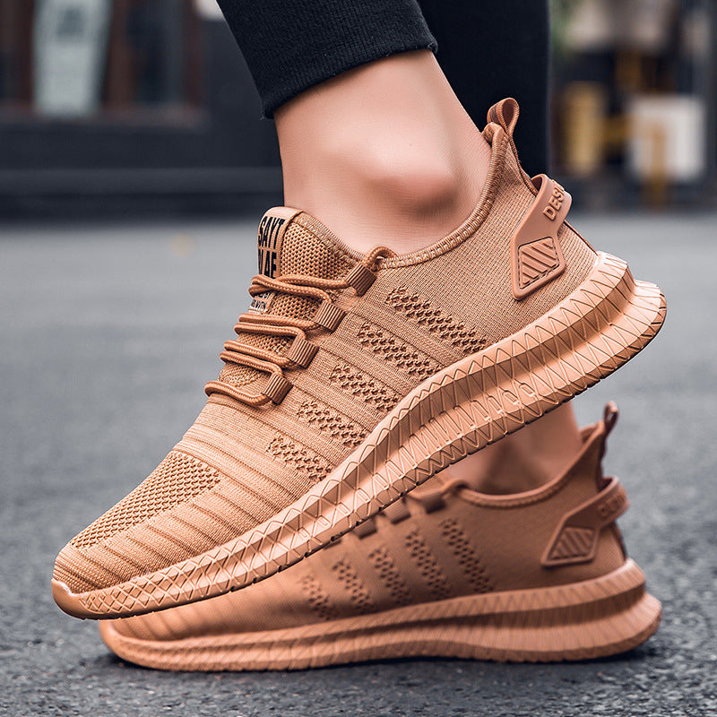 Shoes men's trendy shoes sports shoes flying woven men's shoes casual trend men's sports shoes light cold sticky cross-border foreign trade 6766