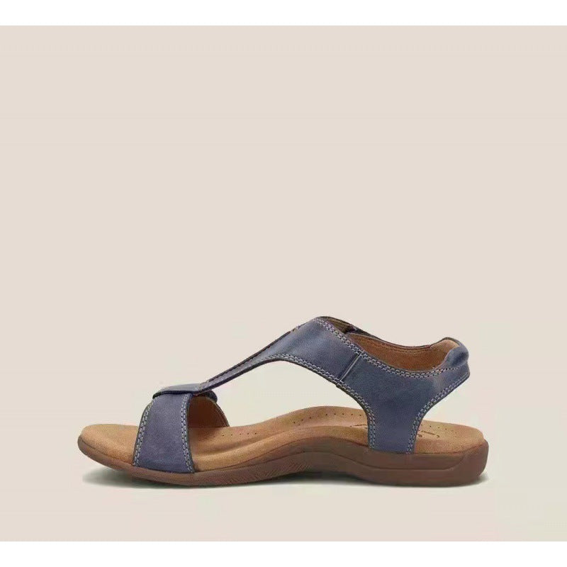 foreign trade new spot Amazon cross-border thick bottom wedge women's shoes Velcro buckle strap sandals women