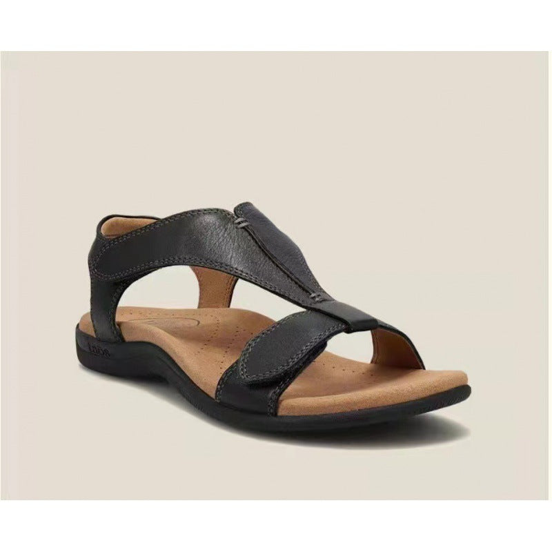 foreign trade new spot Amazon cross-border thick bottom wedge women's shoes Velcro buckle strap sandals women