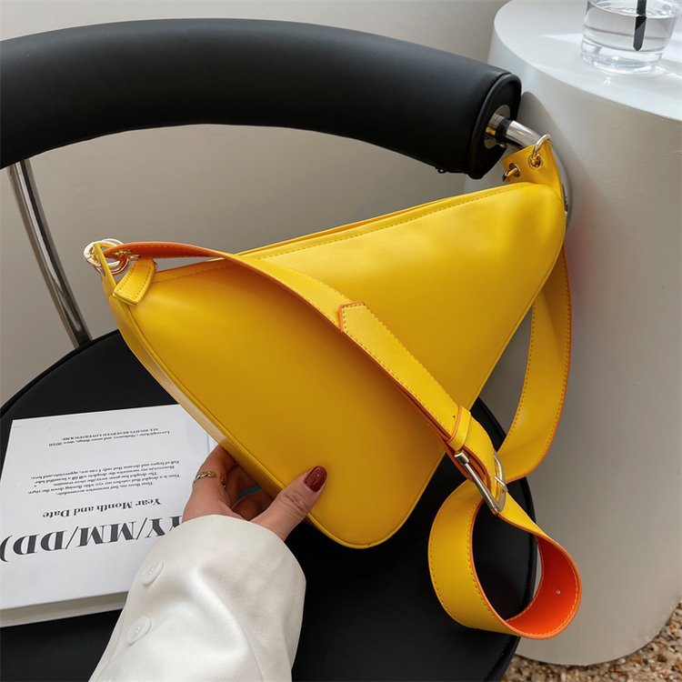 Women Small Triangle PU Leather Crossbody Sling Bags 2022 Summer Designer Brand Shoulder Side Bag Female Luxury Handbags