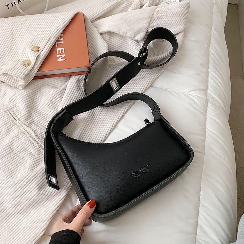 Pu Leather Adjustable Shoulder Strap Shoulder Bags for Women 2022 New Women's Handbags Casual Zipper Crossbody Bag Sac Epaule