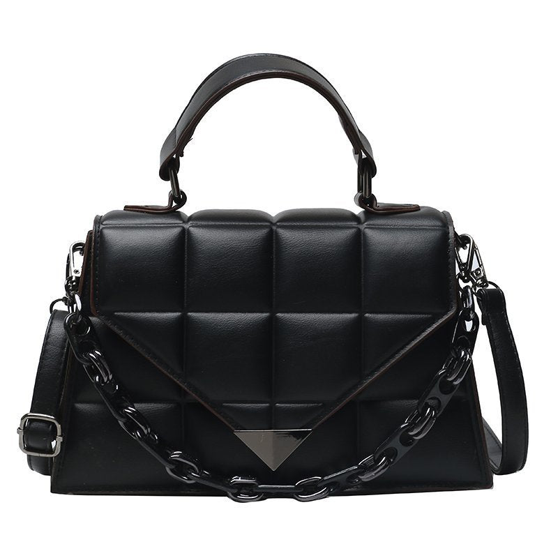 Foreign trade new bag handbags 2021 European and American fashion rhombus handbags chain triangle cover shoulder messenger bag