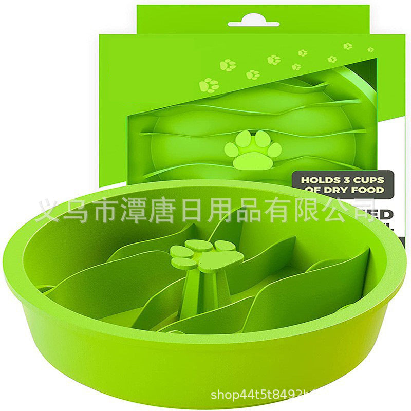 New Cross-border Pet Slow Feeder Mighty Paw Slow Feeded Silicone Maze Feeder