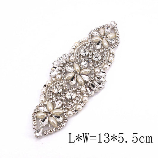 1 PCS Rhinestone Appliques For Wedding Belt Shoes Jacket Jewelry DIY Sew On Rhinestone Appliques Bridal Accessories