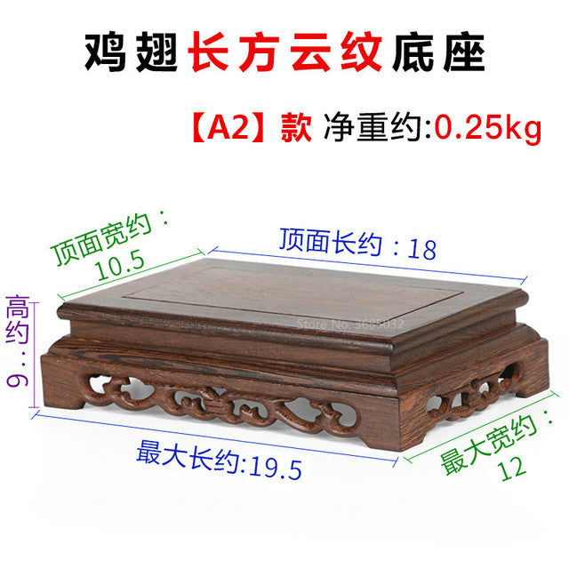 Quality Wood Tea Table Rosewood Carving Decoration Base Vase Buddha Kistler Display Rack Multi-use Rectangle Small Coffee Table