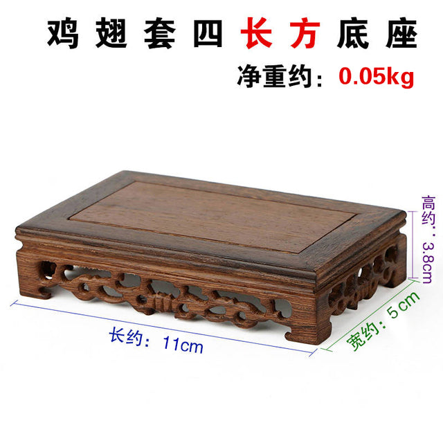 Quality Wood Tea Table Rosewood Carving Decoration Base Vase Buddha Kistler Display Rack Multi-use Rectangle Small Coffee Table