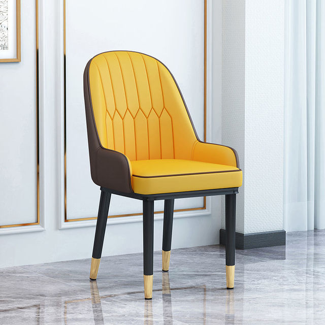 Living Room Furniture Design Armchairs Nordic Luxury Chair Metal Leather Material Dining Room Chairs Leisure Computer Stool