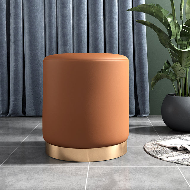 Ottoman household shoe changing stool living room sofa round stool light luxury soft bag makeup chair fashion fabric footstool