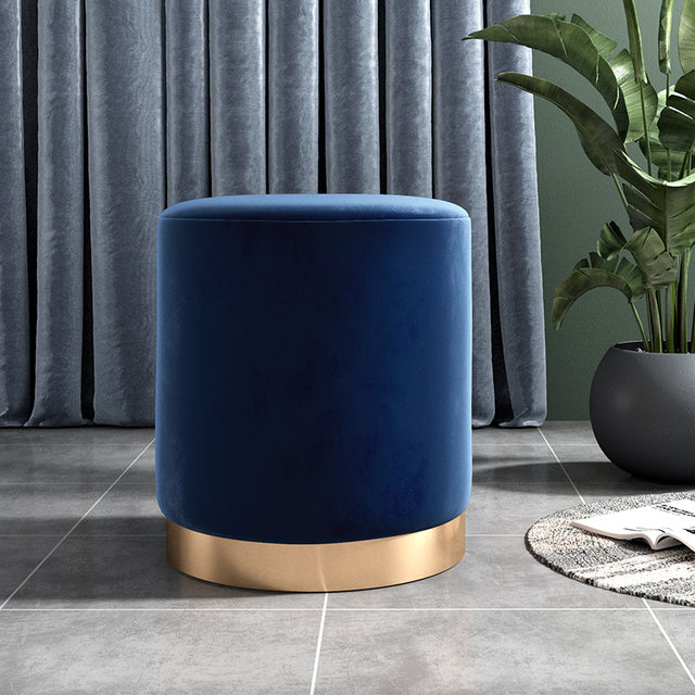 Ottoman household shoe changing stool living room sofa round stool light luxury soft bag makeup chair fashion fabric footstool