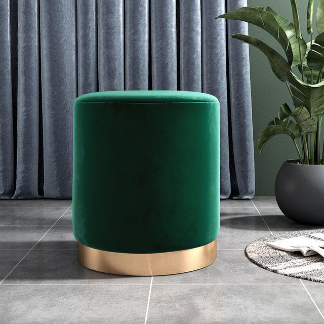 Ottoman household shoe changing stool living room sofa round stool light luxury soft bag makeup chair fashion fabric footstool