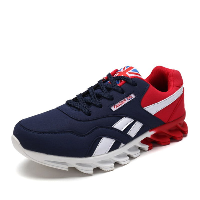 Men Running Shoes Spring PU Leather Blade Sneakers High Quality Outdoor Light Breathable Sport Athletic Men Shoes Male Sneakers