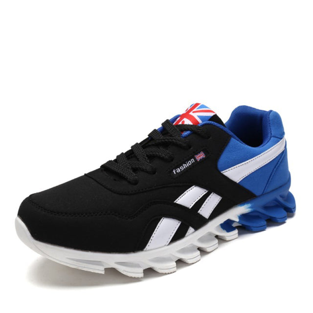 Men Running Shoes Spring PU Leather Blade Sneakers High Quality Outdoor Light Breathable Sport Athletic Men Shoes Male Sneakers