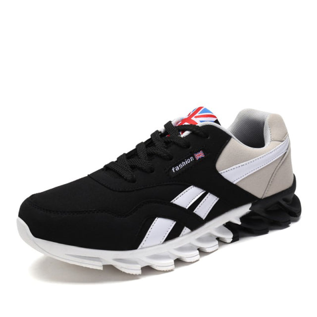 Men Running Shoes Spring PU Leather Blade Sneakers High Quality Outdoor Light Breathable Sport Athletic Men Shoes Male Sneakers
