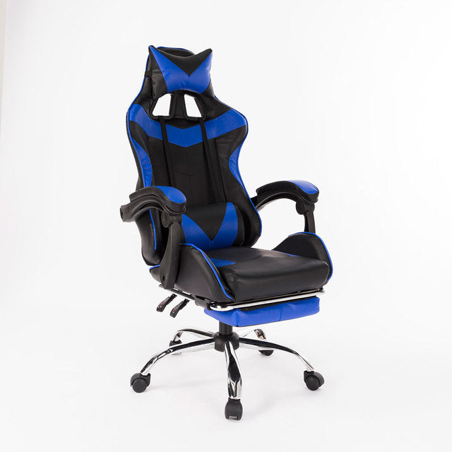 Office WCG Gaming Chair Ergonomic Computer Armchair with Footrest Swivel Lifting Lying Seating Internet Racing Chair PU Leather