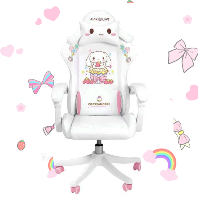 New pink computer desk chair combination,office desktop,white PC desk,gaming desk chair set,live laptop desk,girls Gamer Table