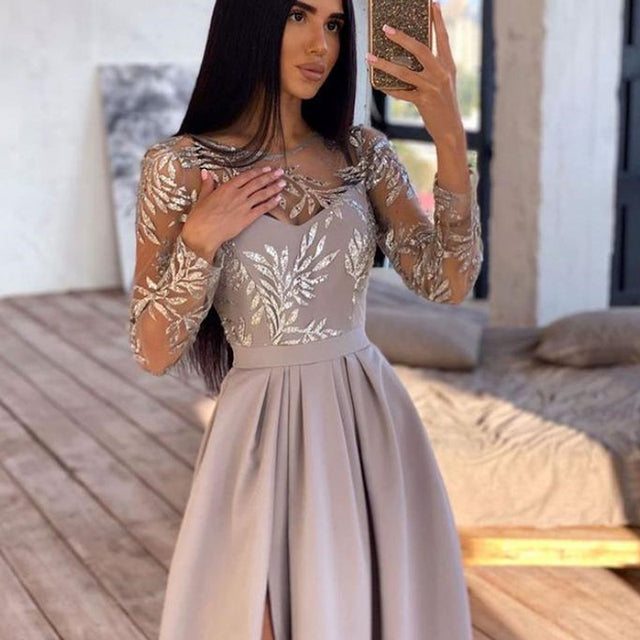 Sparkle Satin Formal Cocktail Dress Mother of The Bride Dress Bridesmaid Celebrity Robe Ball Gown Wedding Party Evening Dresses