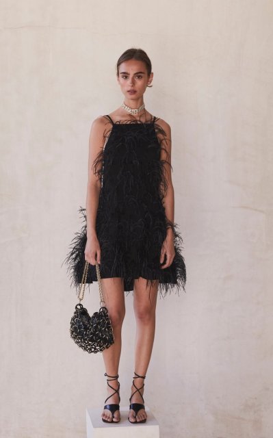 Fashion New Short Cocktail Dress for Women Sexy Lovely Mini Feathers Sleeveless A-line Party Formal Gowns Vestido De Noche