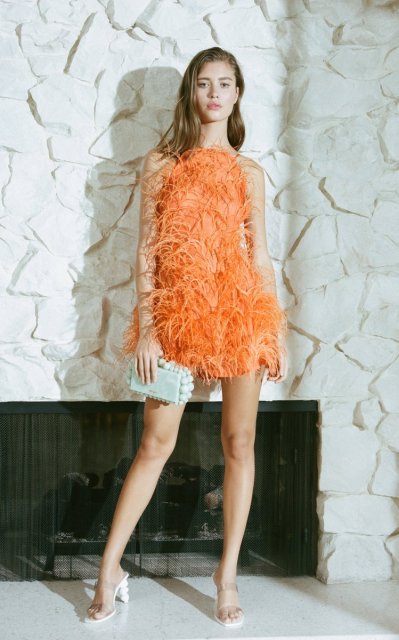 Fashion New Short Cocktail Dress for Women Sexy Lovely Mini Feathers Sleeveless A-line Party Formal Gowns Vestido De Noche