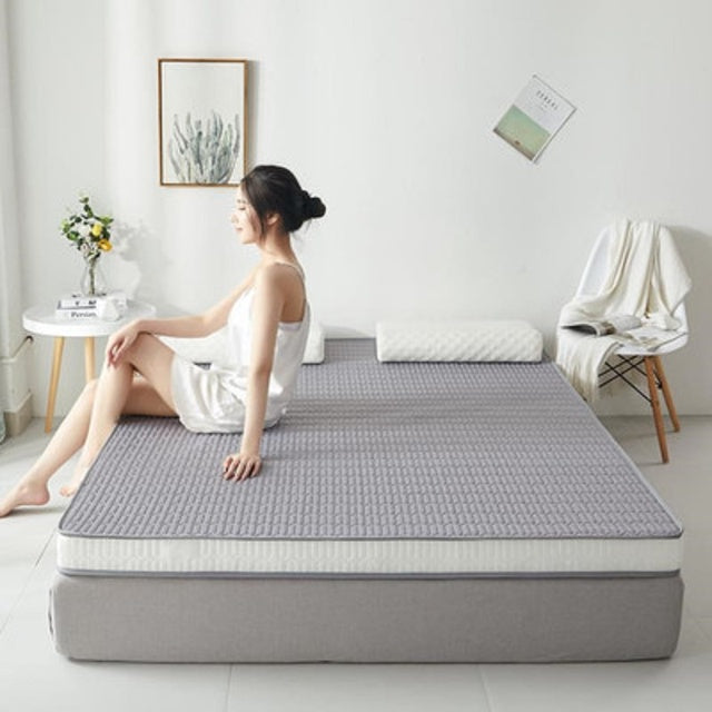 Foldable Mat 95D Thai latex filling Mattress Floor Slow rebound Tatami Cotton Cover Bedspreads 5/8cm thickness Size