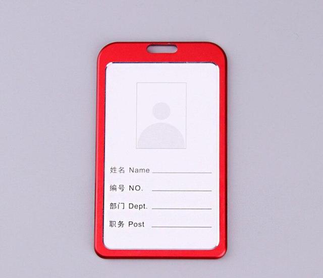 Fashion Card Cover Women Aluminum Alloy Work Name Card Holders Business Work Card ID Badge Lanyard Holder Metal Bags Case