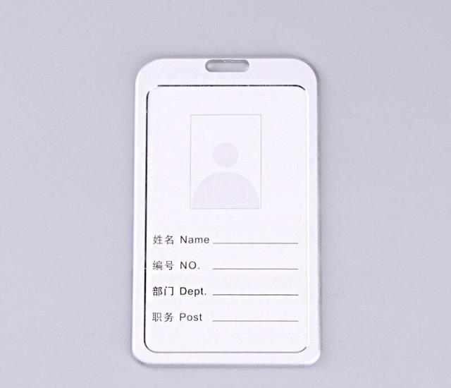 Fashion Card Cover Women Aluminum Alloy Work Name Card Holders Business Work Card ID Badge Lanyard Holder Metal Bags Case