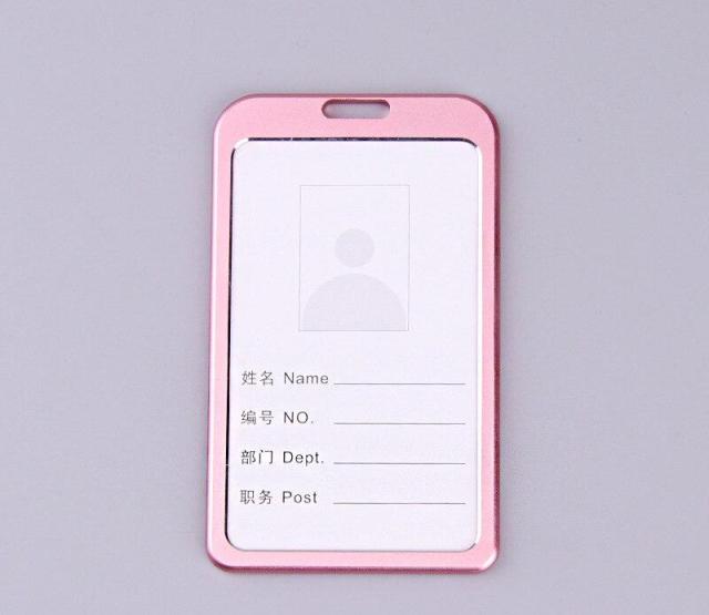 Fashion Card Cover Women Aluminum Alloy Work Name Card Holders Business Work Card ID Badge Lanyard Holder Metal Bags Case