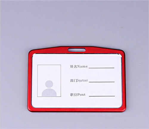 Fashion Card Cover Women Aluminum Alloy Work Name Card Holders Business Work Card ID Badge Lanyard Holder Metal Bags Case