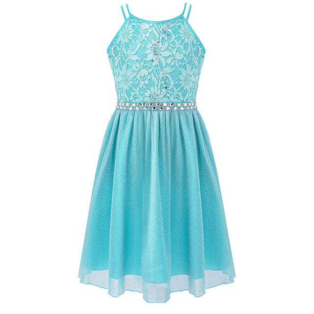 Flower Girls Floral Lace Dresses 2022 Girls Pageant Formal Princess Dresses First Communion Dress Kids Wedding Party Gowns Dress