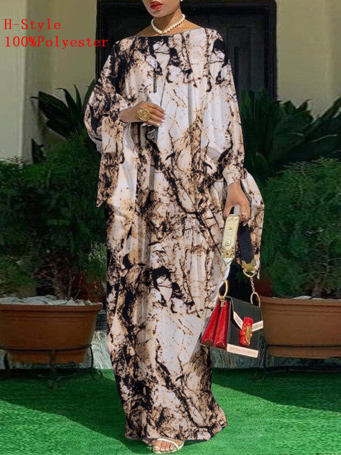 Elegant Kaftan Dress Women Satin Party Dress 2022 VONDA Long Sleeve Bohemian Holiday Summer Sundress Female Casual Vestidos Robe