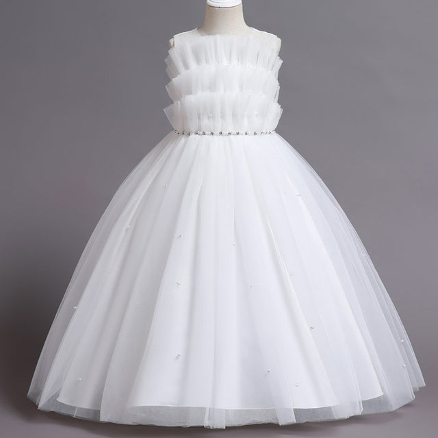 New Girls'Back Hollow Flower Dress Flower Boy High-end Wedding Dress Elegant Girls' Flower-lace Banquet vestidos de fiesta
