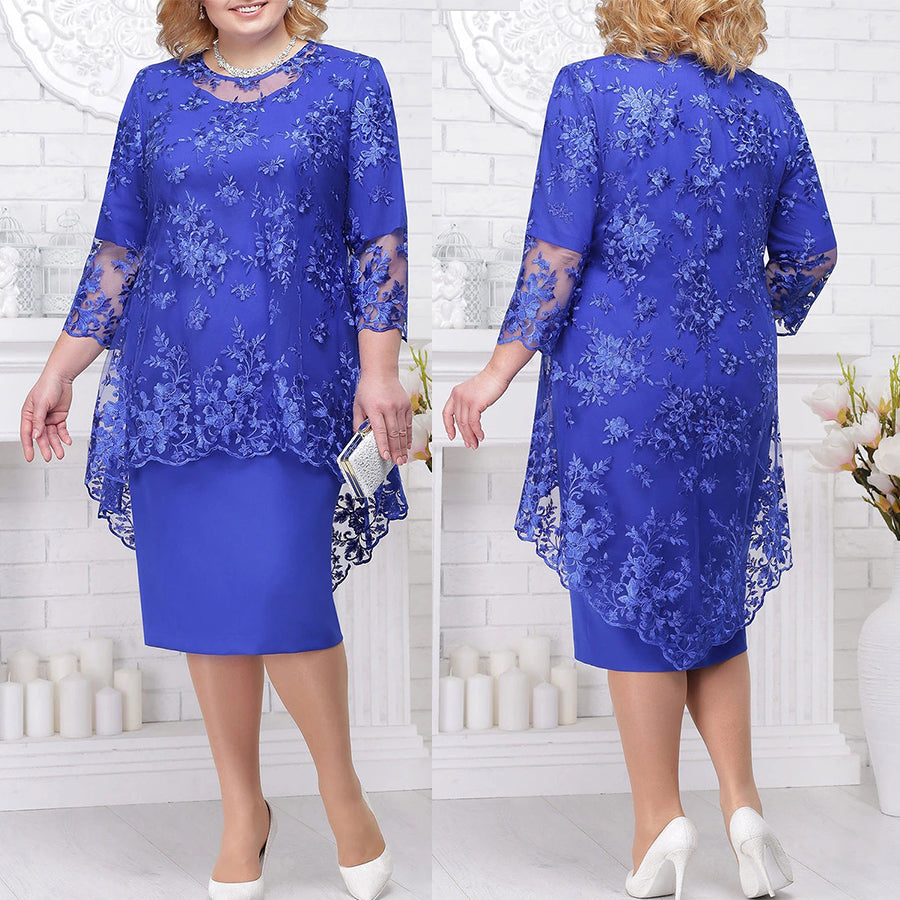 Royal Blue Lace Mother Of The Bride Dresses