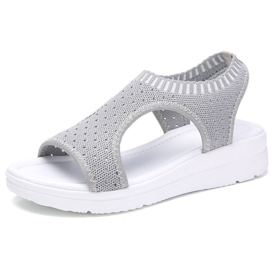 Sandals female 2019 summer new casual wedge sandals women's thick-soled non-slip Korean flat-bottom wild student shoes