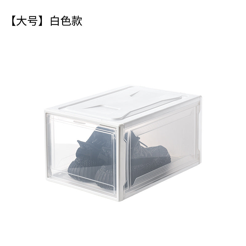 Plastic sneaker storage box transparent sports shoes basketball shoes shoe box high-top sneakers wall collection display shoe cabinet