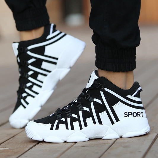 Sell eBay foreign trade cross-border high-top basketball shoes men's boots AliExpress couple actual combat sports shoes A09