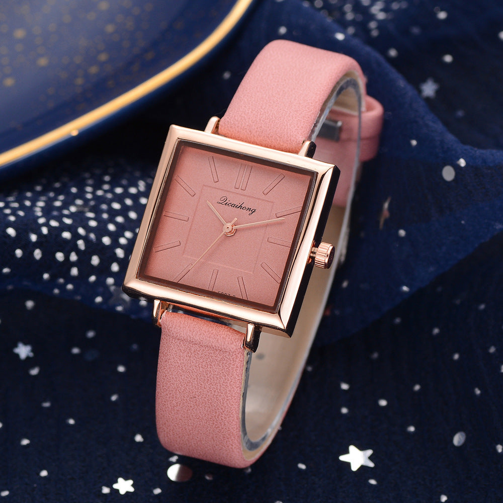 Top Brand Square Women Bracelet Watch Contracted Leather Crystal WristWatches Women Dress Ladies Quartz Clock Dropshiping &Ff
