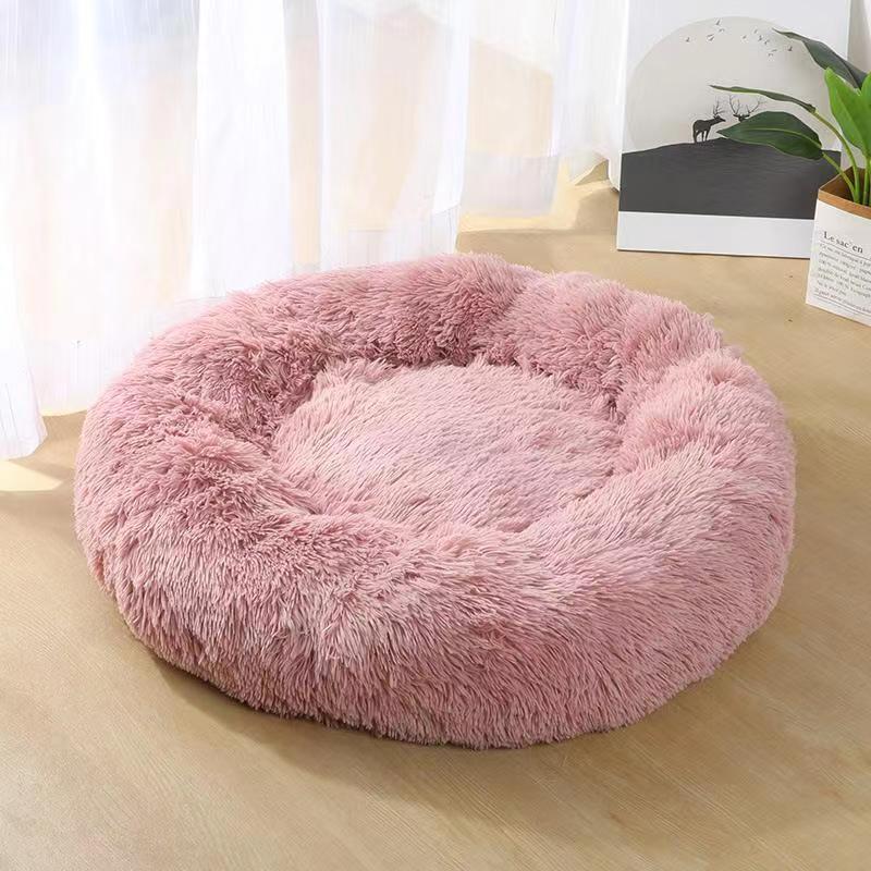 Manufacturers deep sleep dog kennel cat kennel round long-haired hair South Korean velvet autumn and winter nest pad cat mattress small and medium-sized dogs