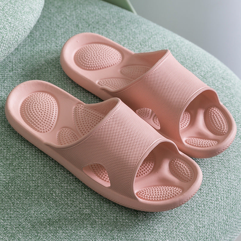 New style sandals and slippers women summer indoor home thick bottom high elastic couple sandals men's bathroom non-slip massage slippers
